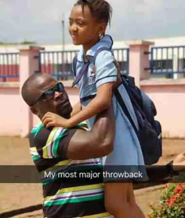 Actor Emma Ehumadu Carrying Small Regina Daniels In Major Throwback Photo